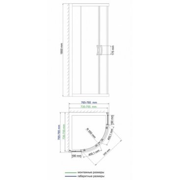 Душевой уголок WasserKRAFT Isen 26S00 80x80 см