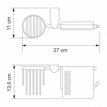 Держатель туалетной бумаги и освежителя WasserKRAFT Kammel К-8359