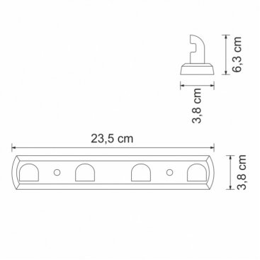 Кронштейн настенный 4 крючка WasserKRAFT Kammel K-8374WHITE