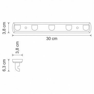 Кронштейн настенный 5 крючков WasserKRAFT Kammel К-8375