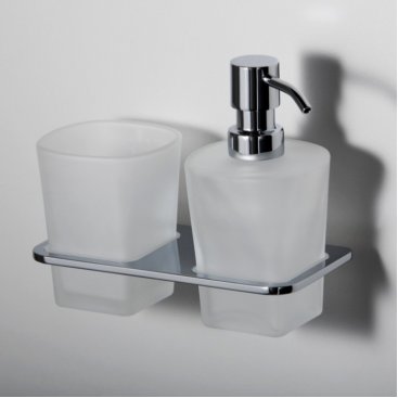 Дозатор мыла и стакан подвесные WasserKRAFT Leine K-5089