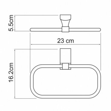 Кольцо для полотенца WasserKRAFT Leine K-5060 белое