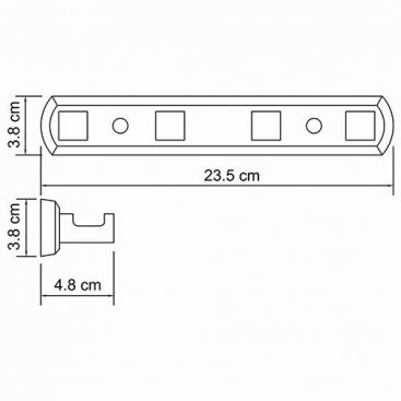 Планка с 4-мя крючками WasserKRAFT Lippe K-6574