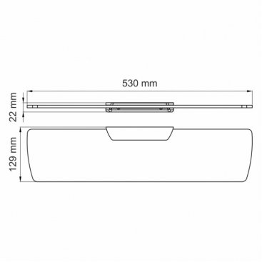 Полка стеклянная WasserKRAFT Elbe К-7224