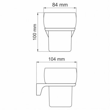 Стакан настенный WasserKRAFT Elbe К-7228