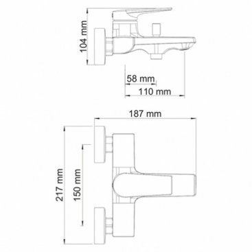 Смеситель для ванны WasserKRAFT Lopau 3201