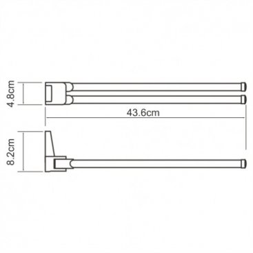 Полотенцедержатель двойной WasserKRAFT Lopau K-6031