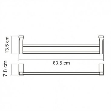 Полотенцедержатель двойной WasserKRAFT Lopau K-6040