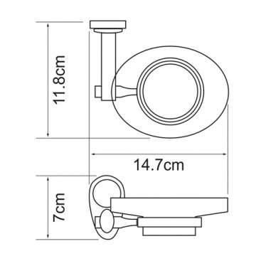 Мыльница стеклянная WasserKRAFT Main K-9229