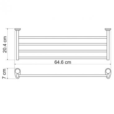 Полка для полотенец WasserKRAFT Main K-9211
