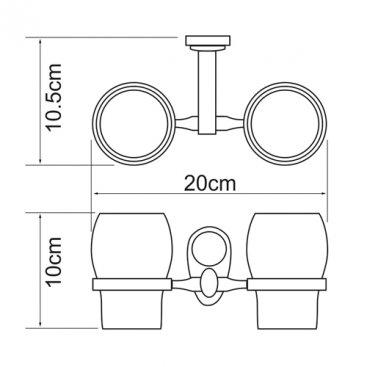 Стакан двойной стеклянный WasserKRAFT Main K-9228D