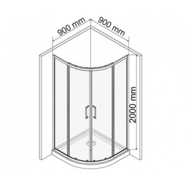 Душевой уголок WasserKRAFT Main 41S01 90x90 см