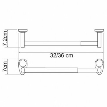 Полотенцедержатель WasserKRAFT Main К-9222