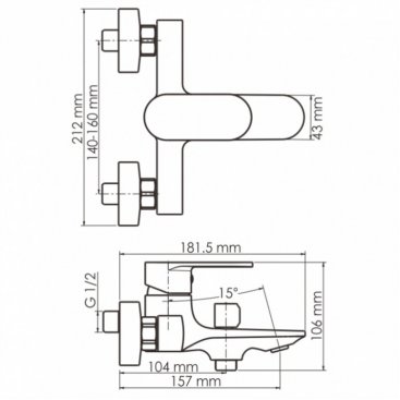 Смеситель для ванны WasserKRAFT Mindel 8501