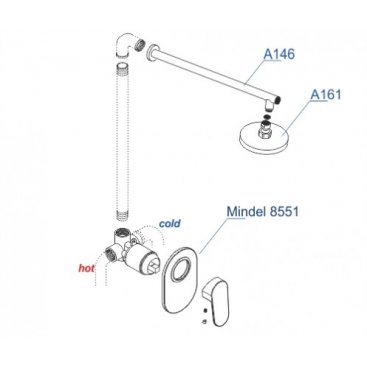 Душевая система WasserKRAFT Mindel А85146