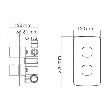 Смеситель для ванны WasserKRAFT Naab 8644 Thermo