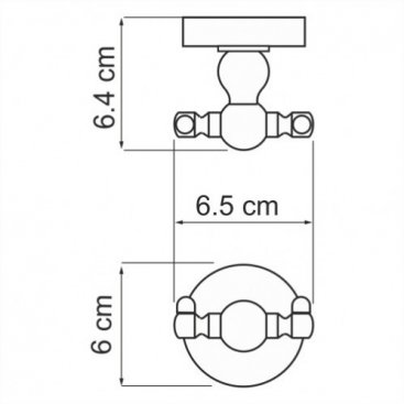 Крючок двойной WasserKRAFT Nau K-7723D