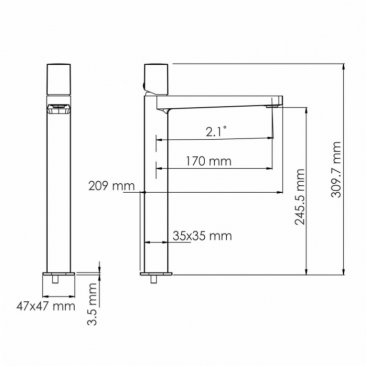 Смеситель для раковины WasserKRAFT Nuthe 9103H