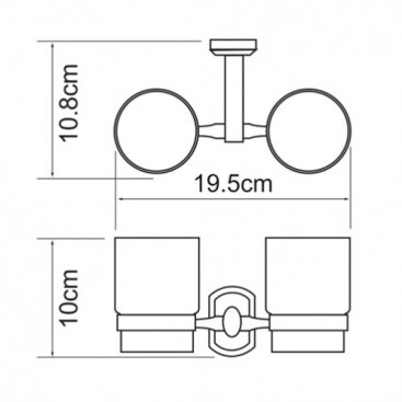 Стакан двойной стеклянный WasserKRAFT Oder K-3028D