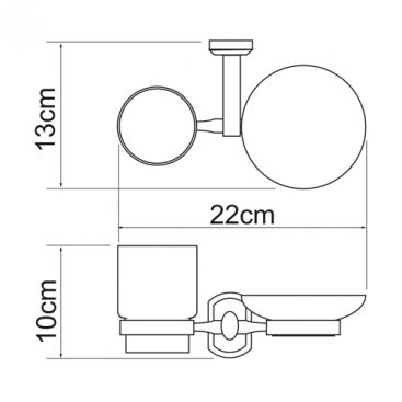 Стакан и мыльница керамические WasserKRAFT Oder K-3026C