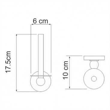 Держатель бумаги WasserKRAFT Regen K-6997