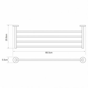 Полка для полотенец WasserKRAFT Rhein K-6211