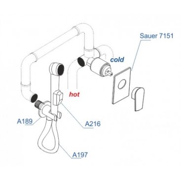 Гигиенический набор WasserKRAFT Sauer А71097