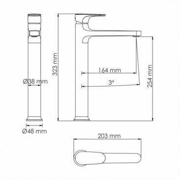 Смеситель для раковины WasserKRAFT Spree 1403H