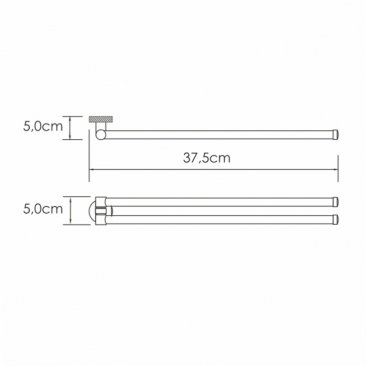 Полотенцедержатель WasserKRAFT Tauber K-64431