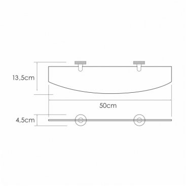 Полка стеклянная WasserKRAFT Tauber K-64424