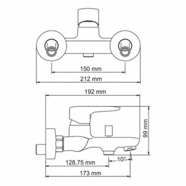 Смеситель для ванны WasserKRAFT Vils 5601