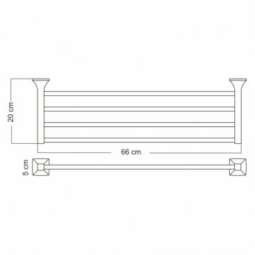 Полка для полотенец WasserKRAFT Wern K-2511