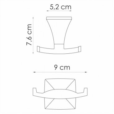 Крючок двойной WasserKRAFT Wern K-2523D