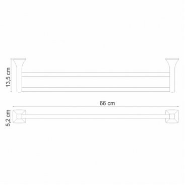 Полотенцедержатель двойной WasserKRAFT Wern K-2540