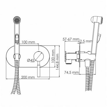 Гигиенический набор WasserKRAFT Wern 4238