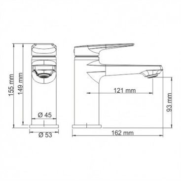 Смеситель для раковины WasserKRAFT Wiese 8403