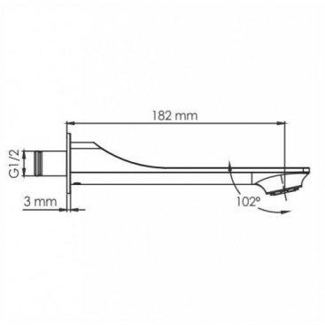 Излив для ванны WasserKRAFT A176