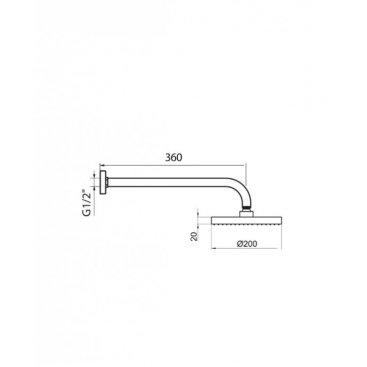 Верхний душ Webert Comfort AC0013