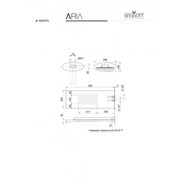 Верхний душ Webert Aria AC0741