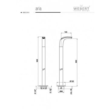 Смеситель для раковины Webert Aria AI832301 Хром