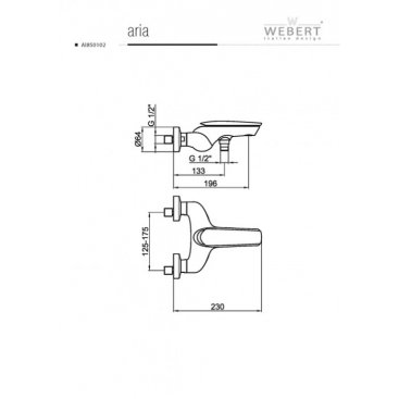 Смеситель для ванны Webert Aria AI850101 Хром