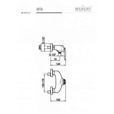 Смеситель для душа Webert Aria AI870102 Белый глянцевый