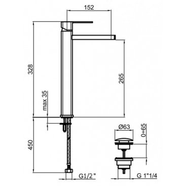 Смеситель для раковины Webert Azeta New AA830402