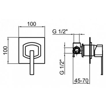 Смеситель для душа Webert Azeta New AA880101