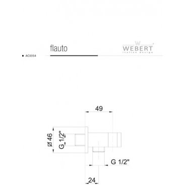 Шланговое подключение с держателем Webert Comfort АС0354