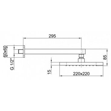 Верхний душ Webert Comfort AC0843