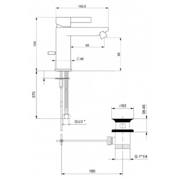 Смеситель для биде Webert DoReMi DR840102