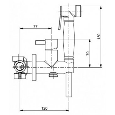 Гигиенический душ Webert EL8703030 PVC