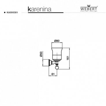 Стакан с держателем Webert Karenina КА500301