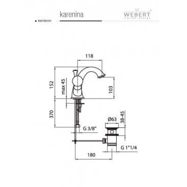 Смеситель для раковины Webert Karenina КА700102